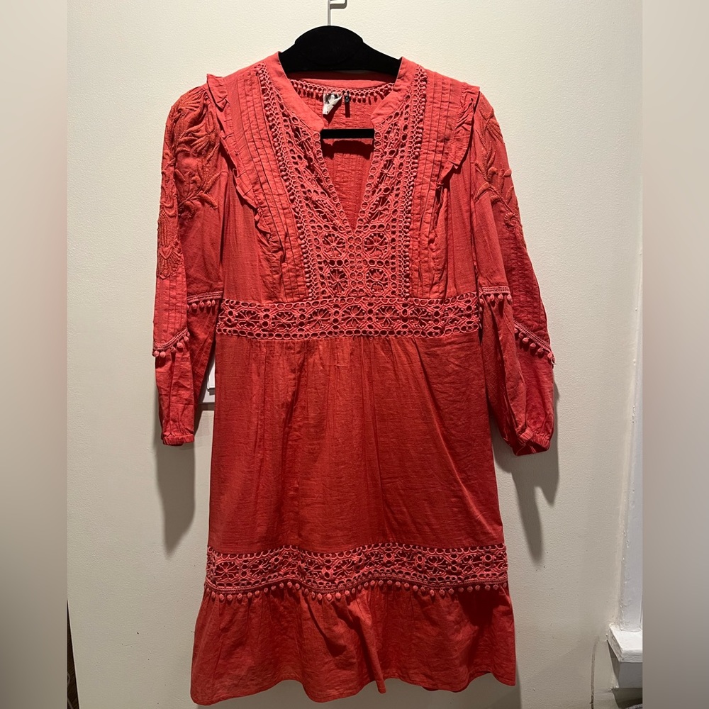 Anthropologie Coral Dress